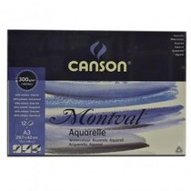 Papel acuarela MONTVAL 300g bloc 12 h A3