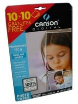 Papel glossy CANSON 260g, hoja 5x7"