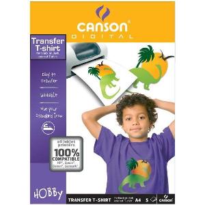Papel T-shirt Transfer CANSON, paquete de 5 oscuro