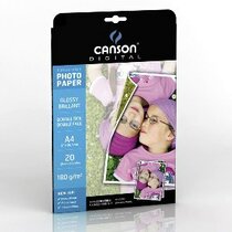 Papel glossy CANSON 180g, doble cara A4