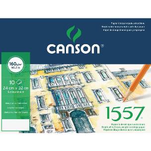 Papel CANSON  1557  160g paq 10h 24x32