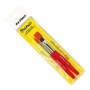 Pincel de nylon DA VINCI PRIMO rojo, set de 2