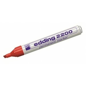 Marcador permanente punta biselada EDDING rojo