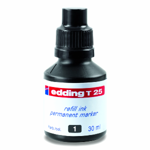 Tinta permanente EDDING  frasco de  30ml. negra