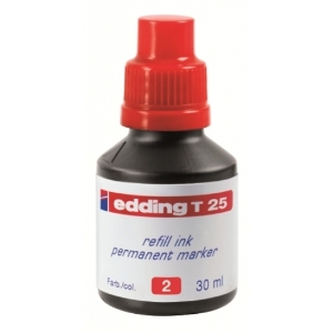 Tinta permanente EDDING  frasco de  30ml. roja