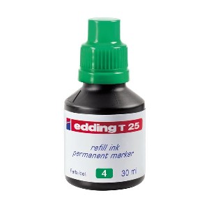 Tinta permanente EDDING  frasco de  30ml. verde