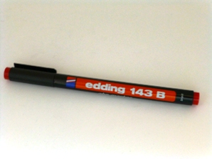 Marcador OHP ancho-pmte. EDDING rojo