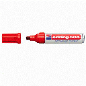 Marcador pmte. p.ancha EDDING rojo