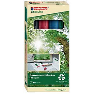 Marcador permanente EcoLine EDDING, set de 4