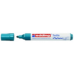 Marcador para tela punta redonda EDDING, azul oriental