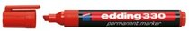 Marcador pmte. p. biselada EDDING rojo