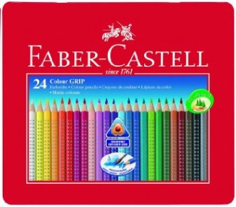 Lápiz acaurelable FABER COLOUR GRIP caja 24