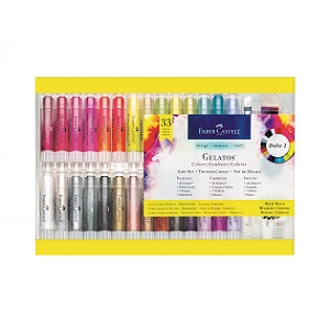 Crayones FABER GELATOS, set de 33 piezas