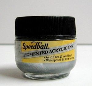 Tinta p/plumilla SPEEDBALL 12ml, plata