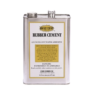 Rubber Cement BEST TEST, lata de 1 pinta