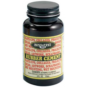 Rubber Cement BEST TEST, frasco de 4 oz.