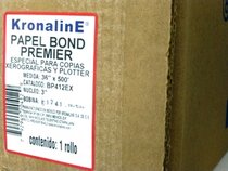 Papel bond xerográfico KRONALINE 36"x500