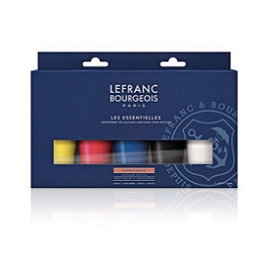 Acrílico LEFRANC, set de 5 primario 80ml