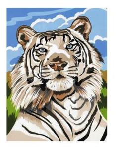 Pintura por números 30x23cm WHITE TIGER