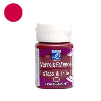 Pintura para vidrio LEFRANC transparente, rojo rubí