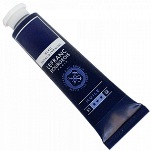 Oleo LEFRANC Azul ftalo, tubo 40ml
