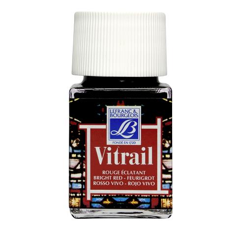 Pintura p/vitral LEFRANC rojo vivo 50ml