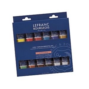 Acrílico LEFRANC, set de 12 tubos 20ml