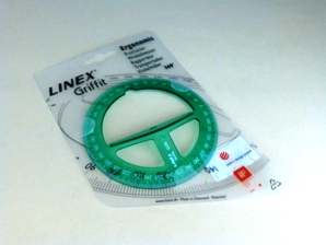 Transportador LINEX GRIFFIT 10 cm, verde