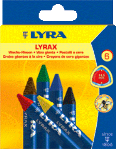 Crayón gigante LYRAX, caja de 6