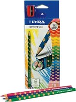 Lápiz de color triang.LYRA GROOVE 12+sac