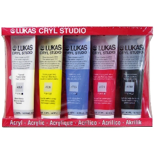 Acrílico LUKAS STUDIO, set 5 básicos tubo 125ml