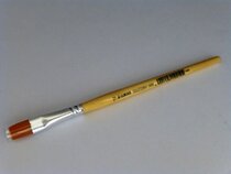 Pincel de nylon dorado plano LUKAS #12