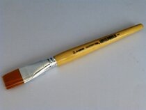 Pincel de nylon dorado plano LUKAS #20