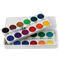 Acuarela opaca LUKAS, caja plástica d/24