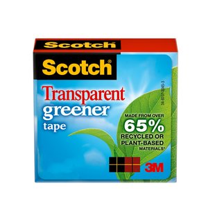 Cinta transparente  verde  3M 3/4 x25yds