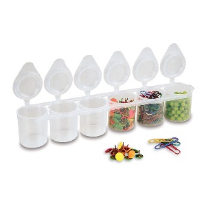 Depósitos plásticos, set de 6 x 25ml