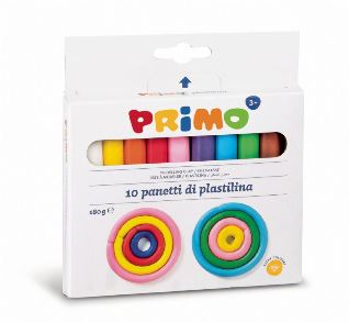 Plastilina PRIMO, caja de 10 barras 18g
