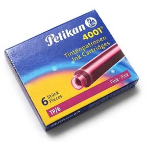 Tinta PELIKAN 4001 rosada, cartucho