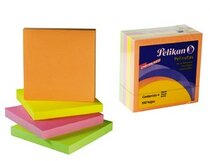 Notas adhesivas PELIKAN, cubo 3x3" neon