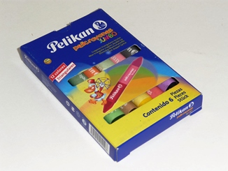 Crayones jumbo bicolor PELIKAN, caja d/6