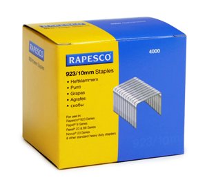 Grapas de 923/10mm RAPESCO, caja de 4000