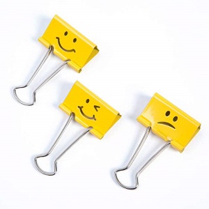 Clip binder RAPESCO emoji 32mm amarillo