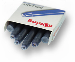 Tinta ROTRING BRILLANT azul r, cartucho