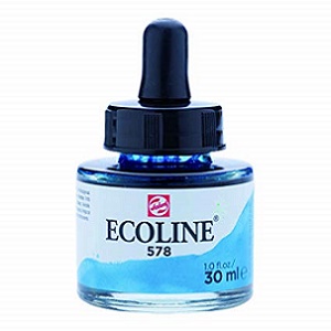 Acuarela líquida TALENS ECOLINE 30ml, celeste