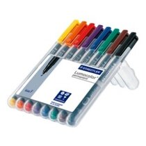Rotulador pmte. p. fina LUMOCOLOR, set/8