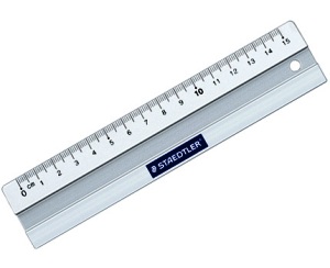 Regla metálica STAEDTLER de 15 cms.