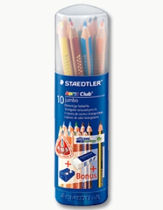 Lápiz de color triangular  jumbo STAEDTLER tubo