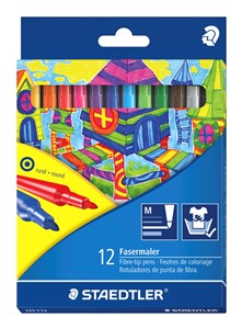 Plumones STAEDTLER punta m., caja de 12
