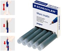Tinta china STAEDTLER negra, cartucho