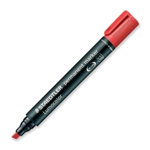 Marcador pmte. p.biselada STAEDTLER rojo